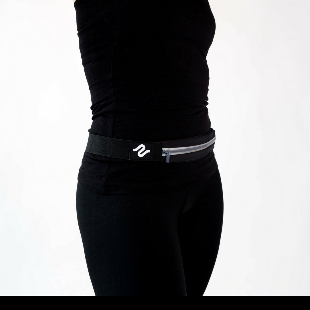 Black runEZ Hip Bag Front Running Bag