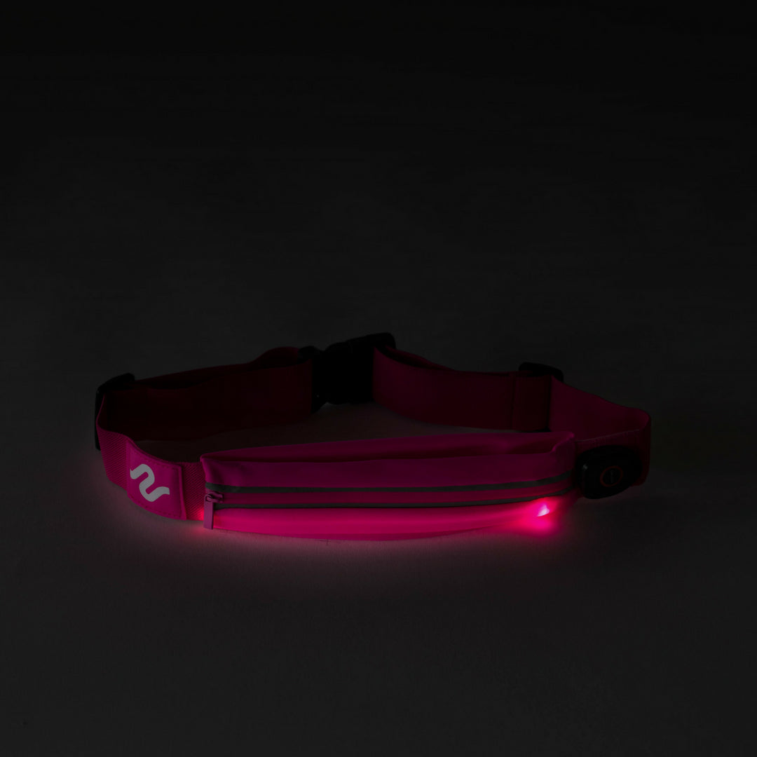 Pink runEZ Hip Bag LIT LIGHT ON