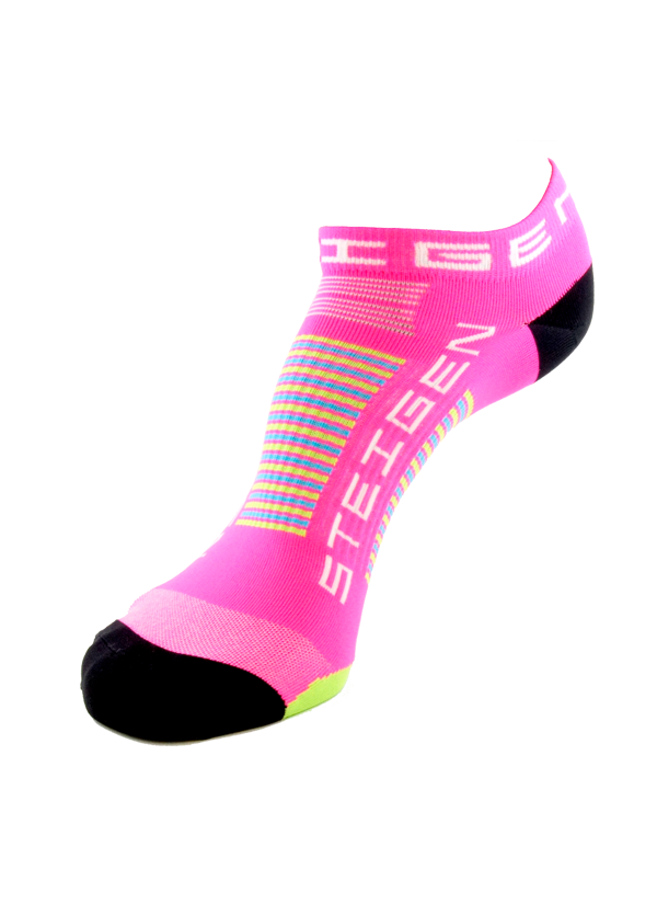 pink steigen running socks